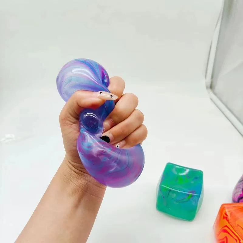 Snowflake Ice Cube Malt Sugar Squishy Mystery Blind Box Stress Relief Slow Rising Squeeze Toy Anti-Anxiety Fidget Toy